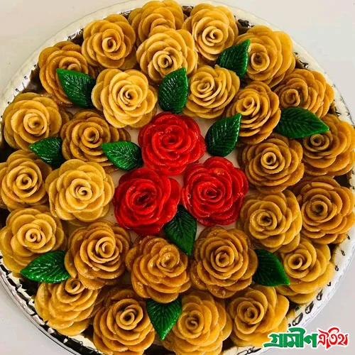 গোলাপ ফুল পিঠা